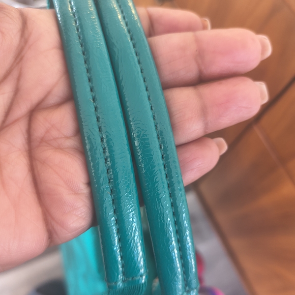 Coach Green Tote Bag with Pink Accent - Picture 5 of 16